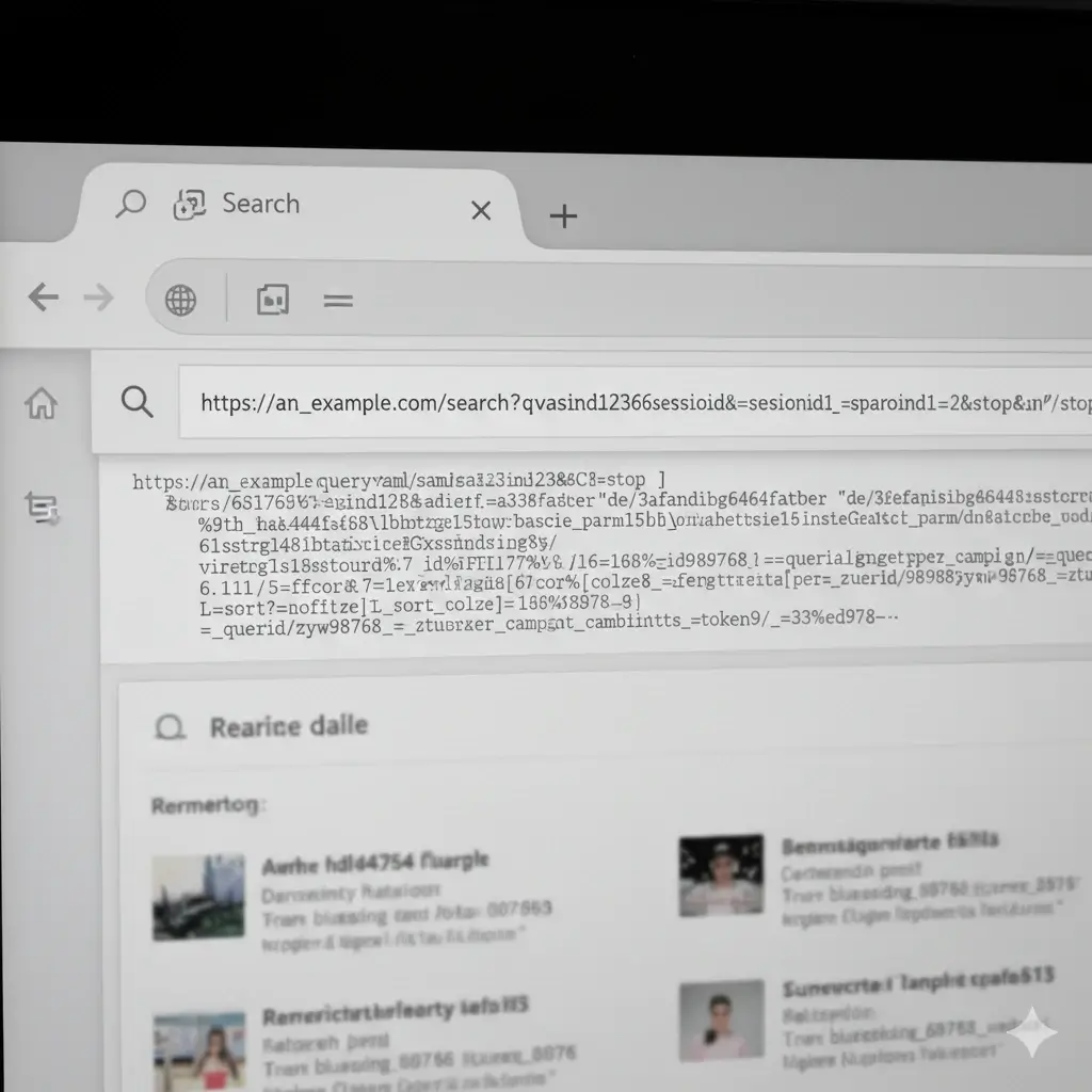 URL website jelek dan membingungkan