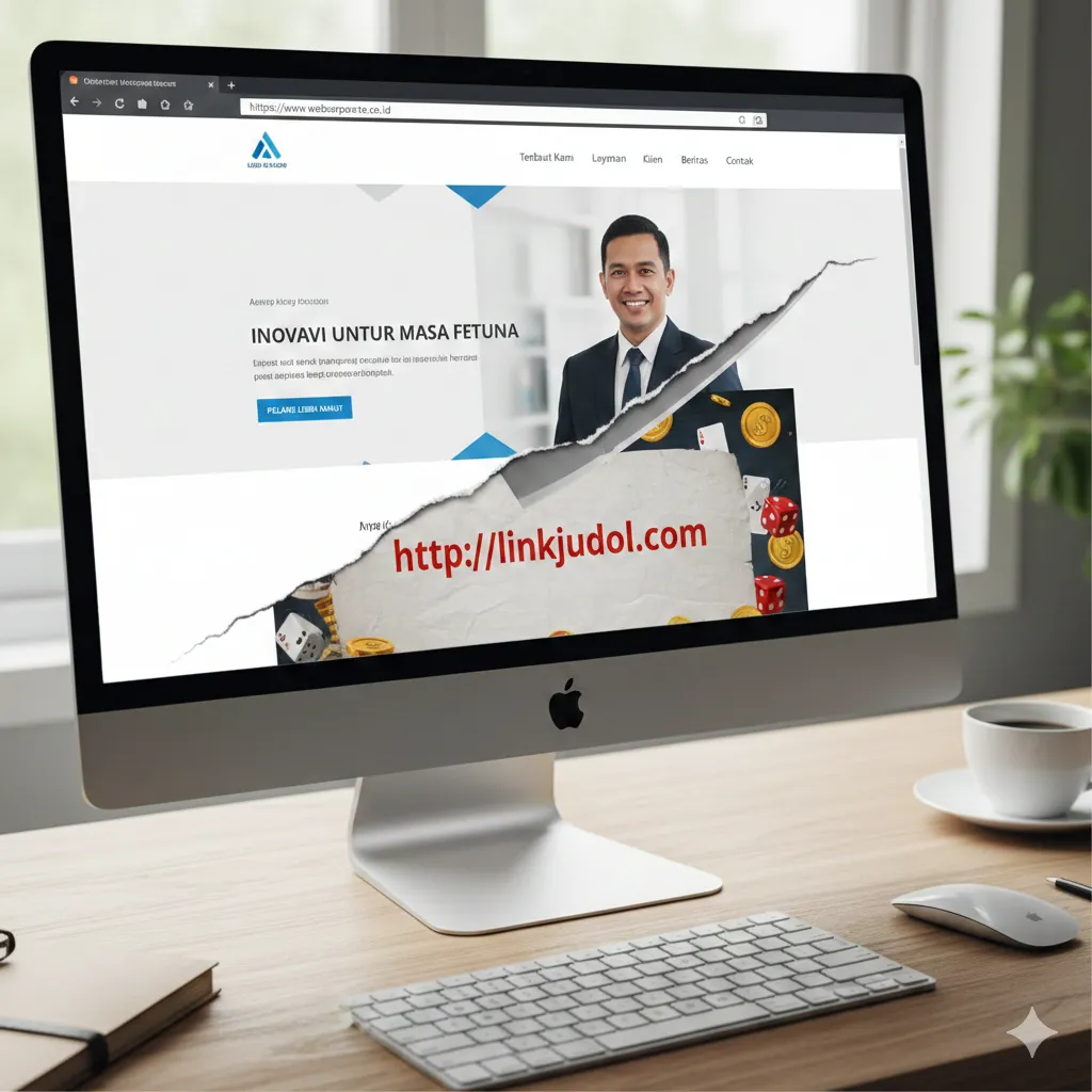 website corporate disusupi konten judi