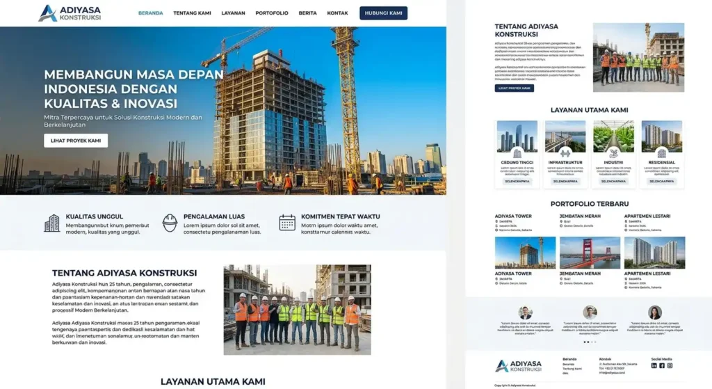 website company profile konstruksi