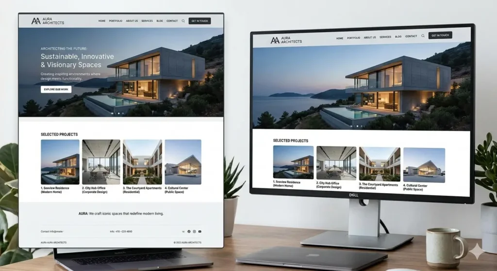 redesign website arsitek