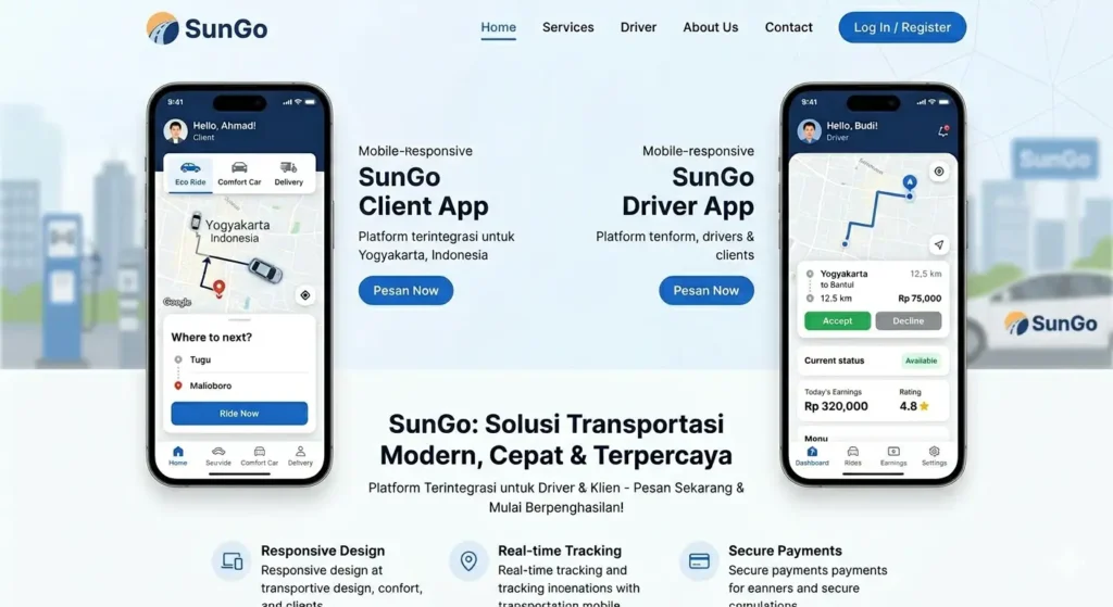 website perusahaan transportasi