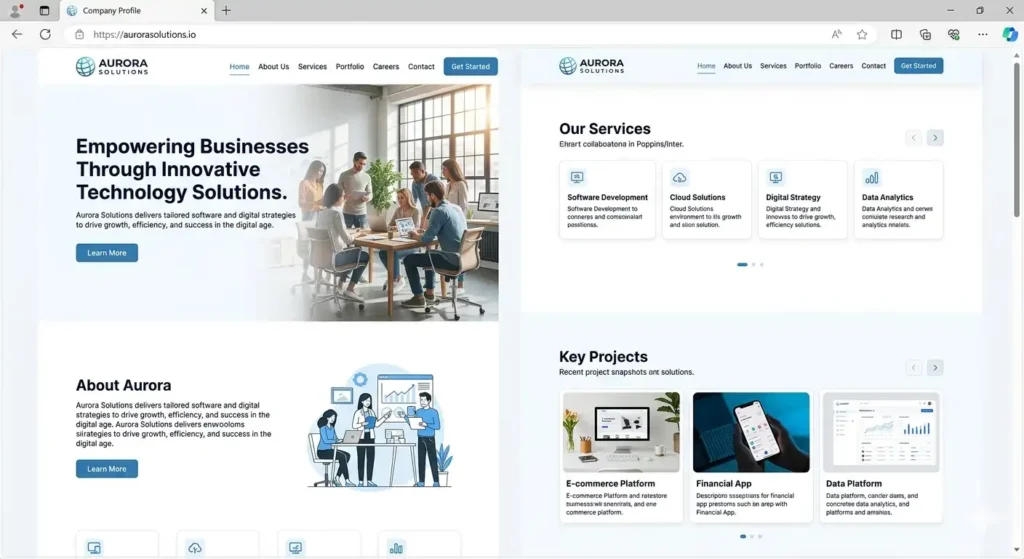 fungsi website company profile