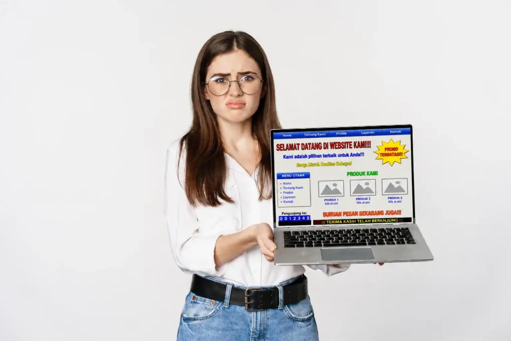 website tidak meyakinkan