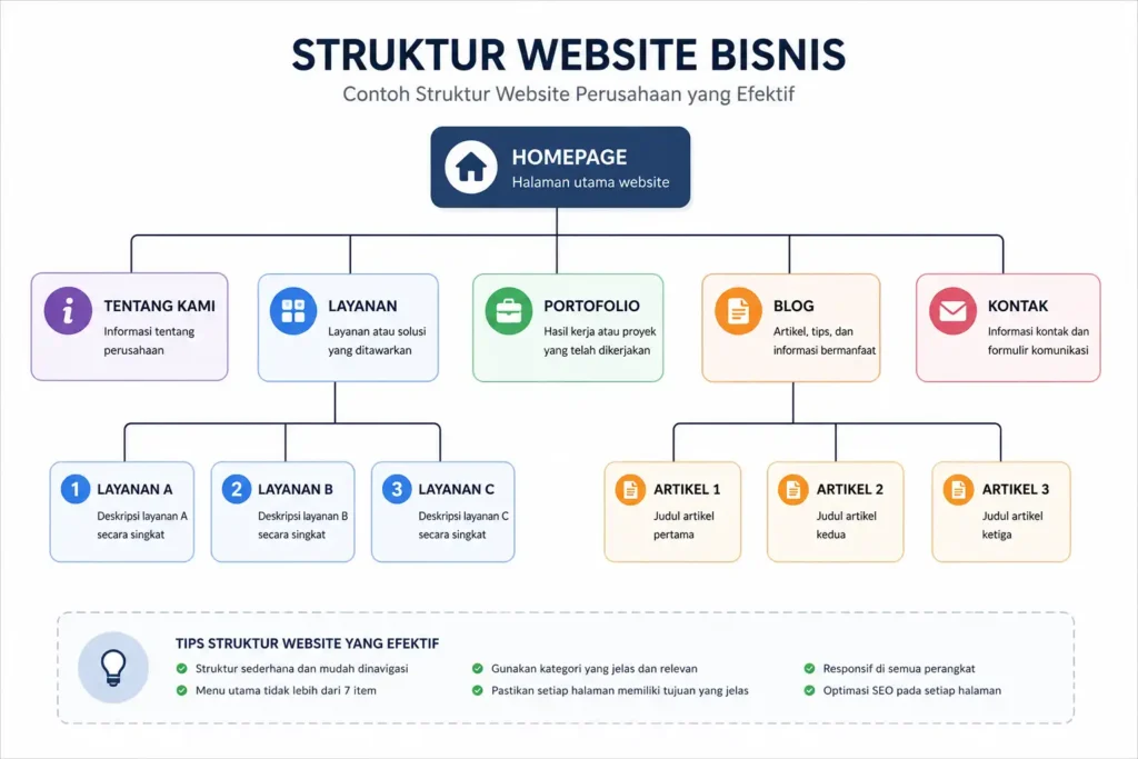 Struktur Website Bisnis