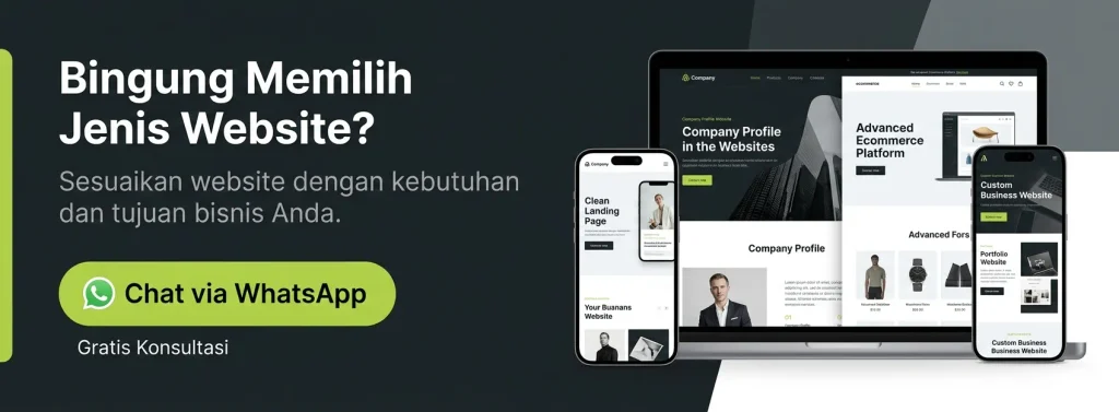 CTA Jenis Jenis Website di Akubi