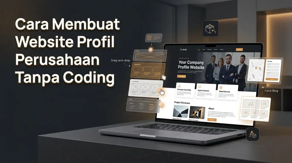banner cara membuat website profil perusahaan