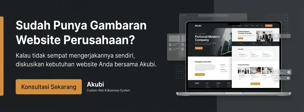 CTA cara membuat website profil perusahaan