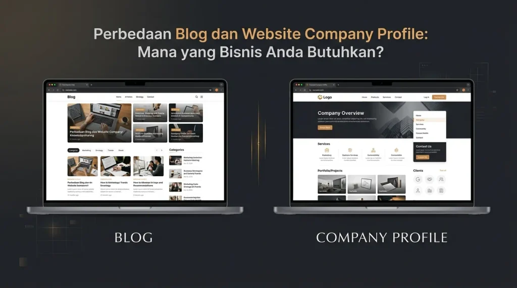 perbandingan perbedaan blog dan website company profile