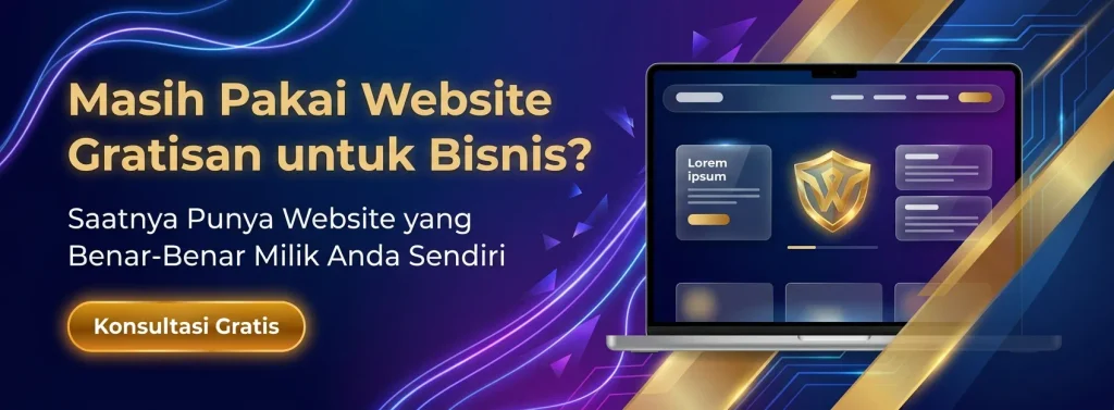 CTA konsultasi perbedaan web gratis dan berbayar