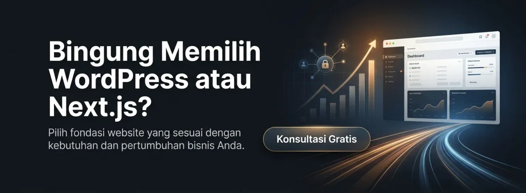 CTA WordPress vs Next.js dari Akubi