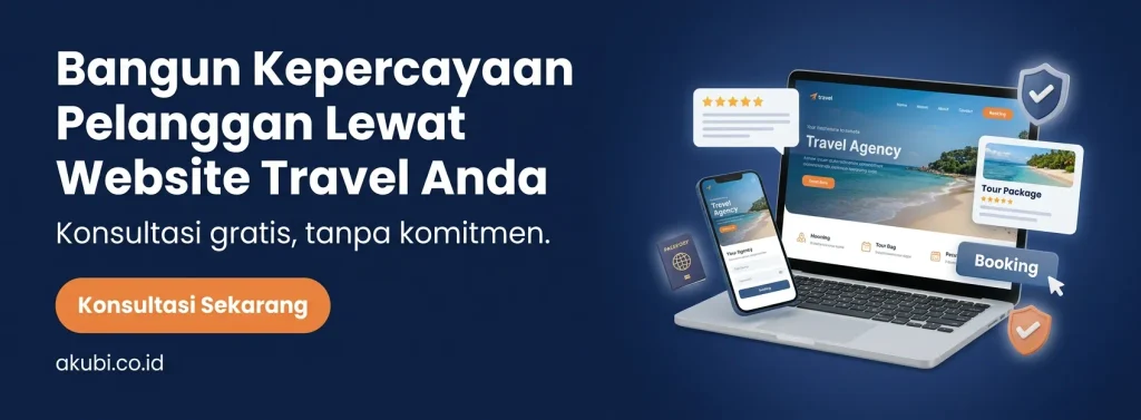 Banner 2 konsultasi jasa pembuatan website travel agent Akubi Web Design