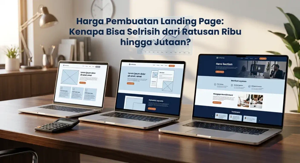 Perbandingan harga pembuatan landing page dari paket ekonomis hingga custom