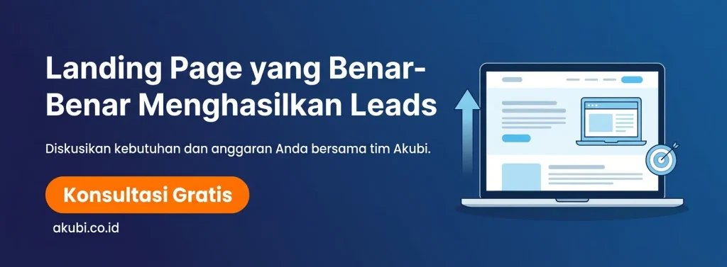 Konsultasi pembuatan landing page bisnis bersama Akubi