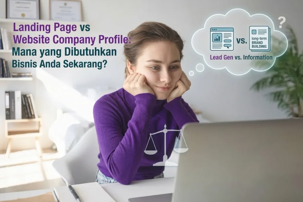 Perbandingan landing page dan website company profile untuk bisnis
