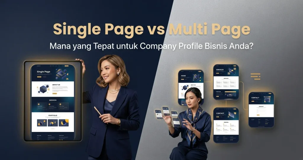 single page vs multi page website company profile